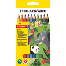 CREIOANE COLORATE PLASTIC JUMBO 10 CULORI EBERHARD FABER