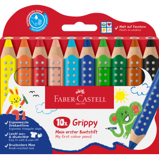 CREIOANE COLORATE XXL 10 CULORI GRIPPY FABER-CASTELL CREIOANE COLORATE XXL 10 CULORI GRIPPY FABER-CASTELL