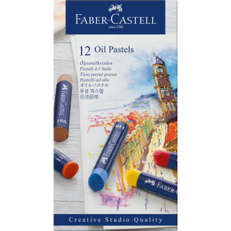 CREIOANE ULEI PASTEL 12 CULORI FABER-CASTELL