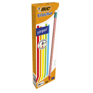 CREION GRAFIT HB CU GUMA EVOLUTION STRIPES 646 12/CUT BIC CREION GRAFIT HB CU GUMA EVOLUTION STRIPES 646 12/CUT BIC