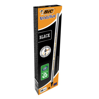 CREION GRAFIT HB FARA GUMA EVOLUTION BLACK 12/CUT BIC CREION GRAFIT HB FARA GUMA EVOLUTION BLACK 12/CUT BIC
