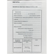 DECONT DE CHELTUIELI INREGISTRATE A5 DECONT DE CHELTUIELI INREGISTRATE A5