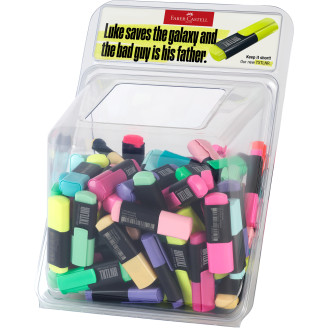 DISPLAY 100 BUC TEXTMARKER MINI SUPERFLUORESCENT SI PASTEL FABER-CASTELL