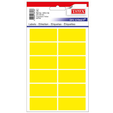 ETICHETE 23*50MM COLTURI ROTUNDE GALBENE 60/SET TANEX