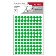 ETICHETE ROTUNDE 10MM VERZI 540/TIPLA TANEX