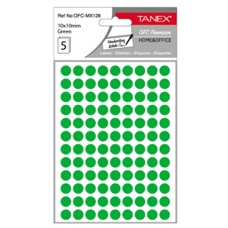ETICHETE ROTUNDE 10MM VERZI 540/TIPLA TANEX