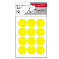 ETICHETE ROTUNDE 32MM GALBENE 60/TIPLA TANEX