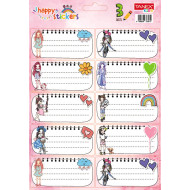 ETICHETE SCOLARE 30/SET GIRLS TLS-826 TANEX