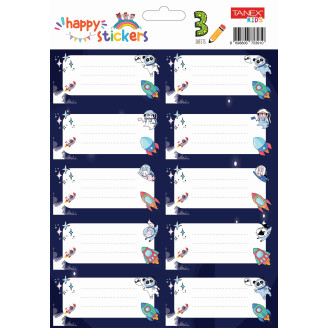 ETICHETE SCOLARE 30/SET RACHETE TLS-748 TANEX