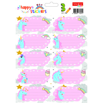 ETICHETE SCOLARE 30/SET UNICORNI TLS-727 TANEX ETICHETE SCOLARE 30/SET UNICORNI TLS-727 TANEX