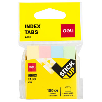 INDEX ADEZIV HARTIE 12*50MM 4 CULORI 100 FILE DELI INDEX ADEZIV HARTIE 12*50MM 4 CULORI 100 FILE DELI