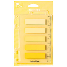 INDEX ADEZIV PLASTIC 12*44MM 5 CULORI GALBEN 20 FILE RIGLA NUSIGN DELI