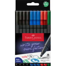 LINER 0.4MM SET 10 OFFICE A,N,R,V GRIP FABER-CASTELL