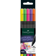LINER 0.4MM SET 5 BUC NEON GRIP FABER-CASTELL LINER 0.4MM SET 5 BUC NEON GRIP FABER-CASTELL