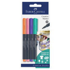 MARKER CREATIV SET 4 CULORI FABER-CASTELL MARKER CREATIV SET 4 CULORI FABER-CASTELL