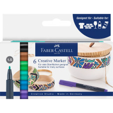 MARKER CREATIV SET 6 CULORI FORREST FABER-CASTELL MARKER CREATIV SET 6 CULORI FORREST FABER-CASTELL
