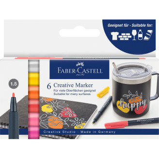 MARKER CREATIV SET 6 CULORI SUMMER FABER-CASTELL