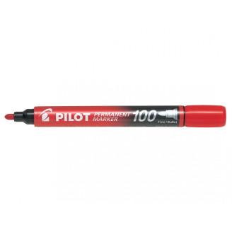 MARKER PERMANENT ROSU VARF ROTUND 3MM 100 PILOT