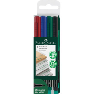 MARKER PERMANENT SET 4 F MULTIMARK FABER-CASTELL