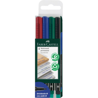 MARKER PERMANENT SET 4 M MULTIMARK FABER-CASTELL