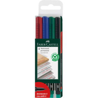 MARKER PERMANENT SET 4 S MULTIMARK FABER-CASTELL