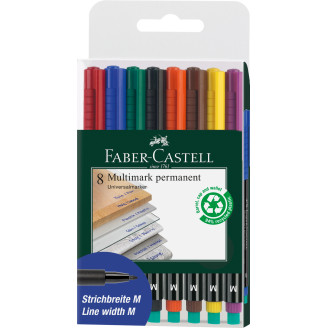 MARKER PERMANENT SET 8 M MULTIMARK FABER-CASTELL MARKER PERMANENT SET 8 M MULTIMARK FABER-CASTELL