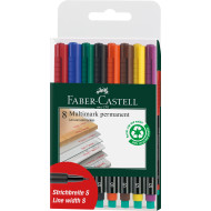 MARKER PERMANENT SET 8 S MULTIMARK FABER-CASTELL