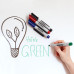 MARKER WHITEBOARD NEGRU 3MM ECO KORES MARKER WHITEBOARD NEGRU 3MM ECO KORES