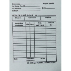 NOTA PLATA AUTOCOPIATIV 2 EXEMPLARE