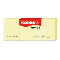 NOTES ADEZIV 40*50MM GALBEN PAL 3*100 FILE KORES