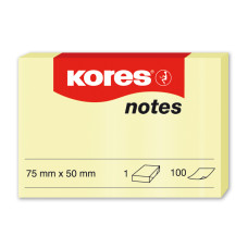 NOTES ADEZIV 50*75MM GALBEN PAL 100 FILE KORES