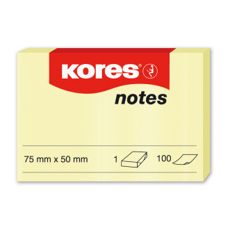 NOTES ADEZIV 50*75MM GALBEN PAL 100 FILE KORES
