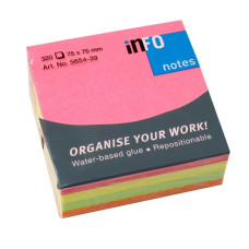 NOTES ADEZIV 75*75MM 4 CULORI NEON 320F INFO NOTES