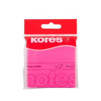 NOTES ADEZIV 75*75MM ROZ NEON 100 FILE KORES NOTES ADEZIV 75*75MM ROZ NEON 100 FILE KORES
