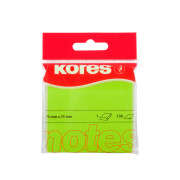 NOTES ADEZIV 75*75MM VERDE NEON 100 FILE KORES