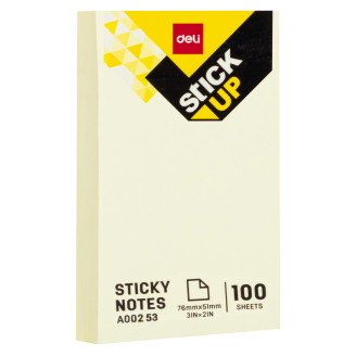 NOTES ADEZIV 76*51MM GALBEN 100 FILE DELI