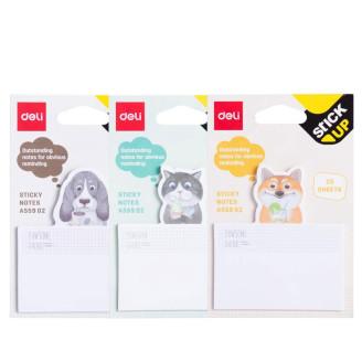 NOTES ADEZIV PISICI/CATEI 75*84MM 25 FILE DELI