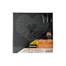 PANZA PREDESENATA PE SASIU NEAGRA 20*20CM MANDALE POM SF ART PIGNA PANZA PREDESENATA PE SASIU NEAGRA 20*20CM MANDALE POM SF ART PIGNA