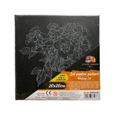 PANZA PREDESENATA PE SASIU NEAGRA 20 x 20 CM TRANDAFIRI SF ART PIGNA PANZA PREDESENATA PE SASIU NEAGRA 20 x 20 CM TRANDAFIRI SF ART PIGNA