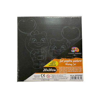 PANZA PREDESENATA PE SASIU NEAGRA 20 x 20 CM URS SF ART PIGNA PANZA PREDESENATA PE SASIU NEAGRA 20 x 20 CM URS SF ART PIGNA