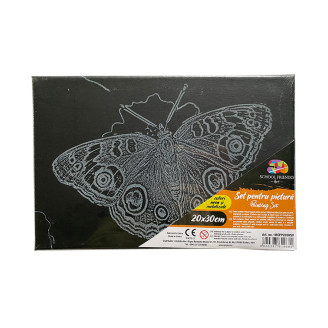 PANZA PREDESENATA PE SASIU NEAGRA 20 x 30 CM FLUTURI 2 SF ART PIGNA PANZA PREDESENATA PE SASIU NEAGRA 20 x 30 CM FLUTURI 2 SF ART PIGNA