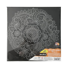PANZA PREDESENATA PE SASIU NEAGRA 30*30CM MANDALE SF ART PIGNA PANZA PREDESENATA PE SASIU NEAGRA 30*30CM MANDALE SF ART PIGNA
