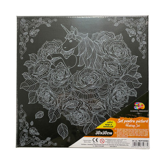 PANZA PREDESENATA PE SASIU NEAGRA 30 x 30 CM UNICORN SF ART PIGNA PANZA PREDESENATA PE SASIU NEAGRA 30 x 30 CM UNICORN SF ART PIGNA