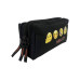 PENAR ETUI DREPTUNGHIULAR 3 FERMOARE NEGRU EMOJI PIGNA