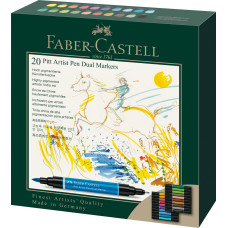PITT ARTIST PEN DUAL MARKER SET 20 BUC FABER-CASTELL PITT ARTIST PEN DUAL MARKER SET 20 BUC FABER-CASTELL
