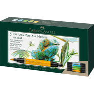 PITT ARTIST PEN DUAL MARKER SET 5 BUC ANIMALS FABER-CASTELL