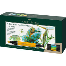 PITT ARTIST PEN DUAL MARKER SET 5 BUC ANIMALS FABER-CASTELL PITT ARTIST PEN DUAL MARKER SET 5 BUC ANIMALS FABER-CASTELL