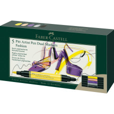 PITT ARTIST PEN DUAL MARKER SET 5 BUC FASHION FABER-CASTELL PITT ARTIST PEN DUAL MARKER SET 5 BUC FASHION FABER-CASTELL