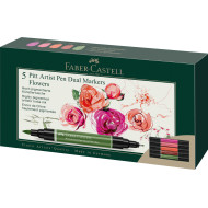 PITT ARTIST PEN DUAL MARKER SET 5 BUC FLOWERS FABER-CASTELL