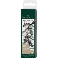 PITT ARTIST PEN SET 4 BUC F,M,S,XS FABER-CASTELL